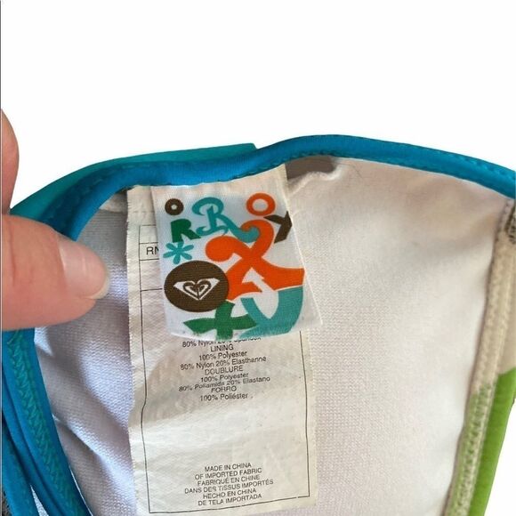 Roxy Polka Dot Halter Bikini Top Medium - Picture 3 of 4